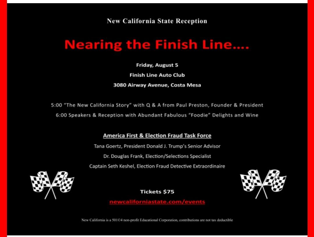 Finish Line Auto Club Make California Gold Again